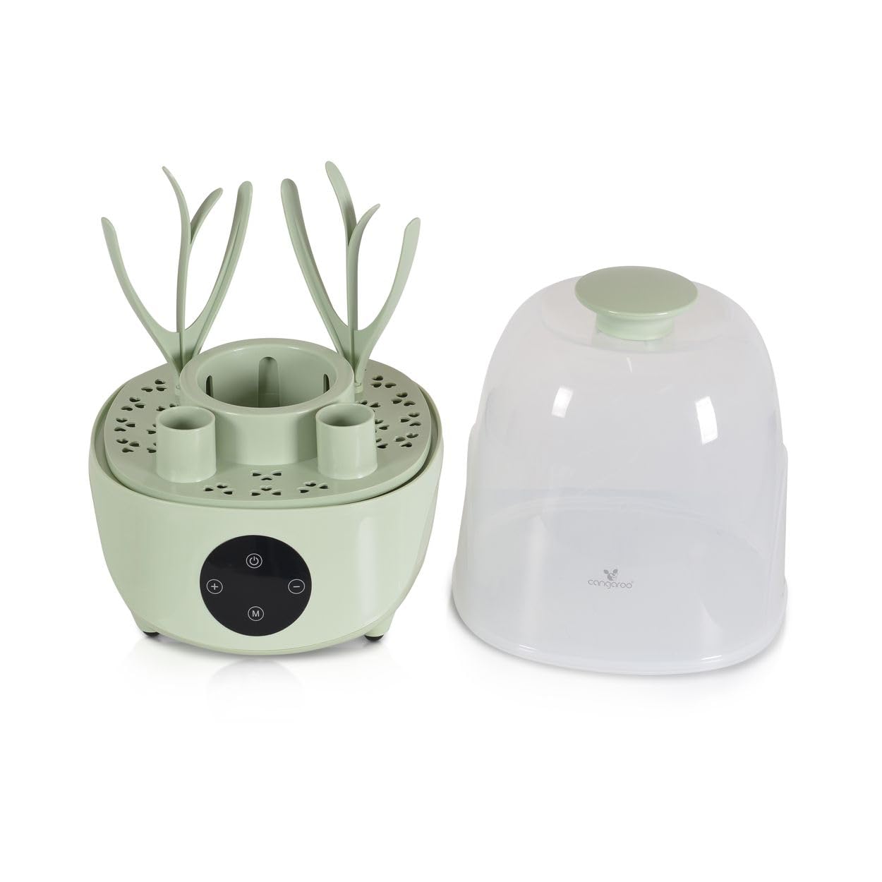 Cangaroo Sterylizator Verde 4 w 1, podgrzewacz do butelek, na 6 butelek, parowar, kolor: zielony