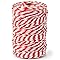 SMART&CASUAL Red and White Cotton Twine, 700 Feet Natural Bakers String for Cooking, Crafts, Gift Wrapping, Butchers, Christmas and Wedding Decor