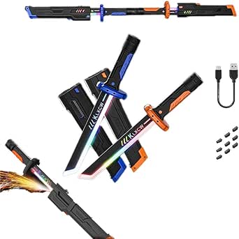 16" Sparkblade Sword Spark Blade W/AI Sound & Fog | Type-C Rechargeable | For Rave, Cosplay & Display Christmas