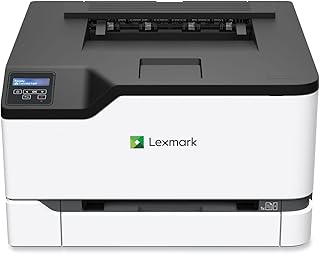 Lexmark CS331dw Laser Printer - Color - 26 ppm Mono / 26 ppm Color - 600 dpi Print - Automatic Duplex Print - Wireless LAN, White/Gray, Medium (40N9020)