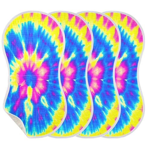 Kigai Tie-dye Baby Burp Cloths Extra Soft and Absorbent Burping Rags Cotton Burping Clothes Baby Washcloths for Newborn Boys Girls - 1 Pack3