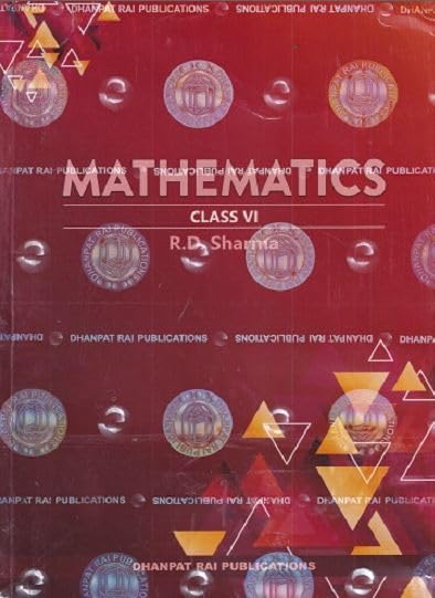 Rd Sharma Class 6 Maths 2025-26 Edition for CBSE Examinations | RD Sharma Mathematics Class 6 Latest Edition