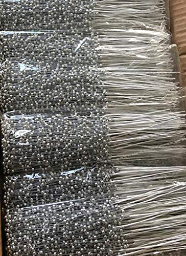 Fodattm 100 Stems Imitation Pearl Sticks Beaded String For Crafts Spray Beads Wire Stems Diy Accessories Christmas Garland Wedding Bridal Flower Bouquet Party Table Decor (Silver) #TOP4