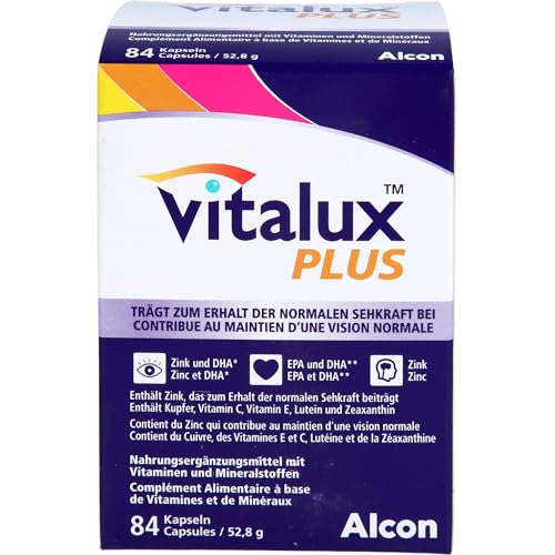 Vitalux Plus Lutein und Omega 3, 1er Pack (1 x 84 Stück)