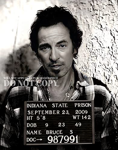 Póster de Bruce Springsteen Mugshot de 8x10, foto rara de la leyenda de la música americana