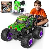 Gohero Monster Trucks for Boys Age 4-7, 2.4Ghz RC Zombie Monster Truck Toys with Stunt, 360Β°Spin & Drift, 1:20 Scale Remote Control Car with Light & Sounds, Gift for 3 5 6 8 Year Old Boys&Girls.