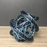 Semeid Abstract Knot Sculpture,Art Orbit Glass Ball Decor-Handicraft Glass Sculpture for Desk,Booksh