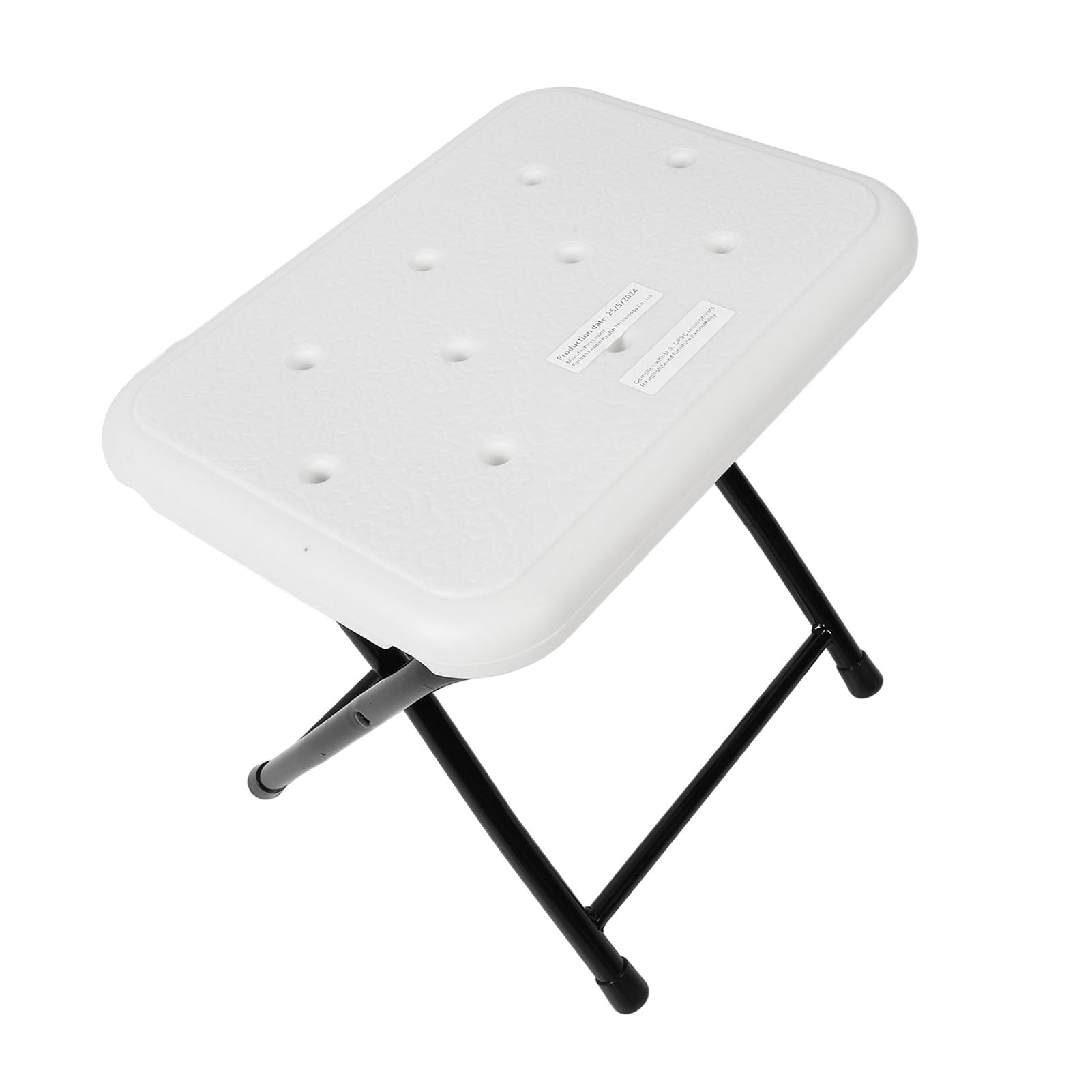 Klappbarer Duschstuhl mit Rutschfesten Füßen für Sicheres Baden für ältere Erwachsene, Kohlenstoffstahl, 39,1 X 37,9 X 27,9 cm