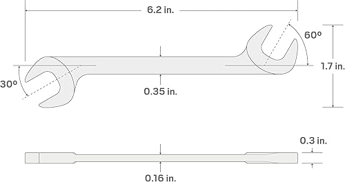 Vista 49 de TEKTON - Llave de extremo abierto, cabeza angular, de 1-3/4 pulgadas, WAE83045
