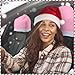 Jenaai 4 Pcs Pink Santa Claus Hat Car Seat Headrest Cover Cute Decoration Interior Accessories for Car Decoration Universal Seat Head Rest Covers