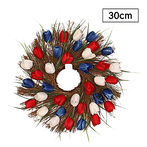 Couronne de tulipes artificielles décoration de Noël pour la maison
