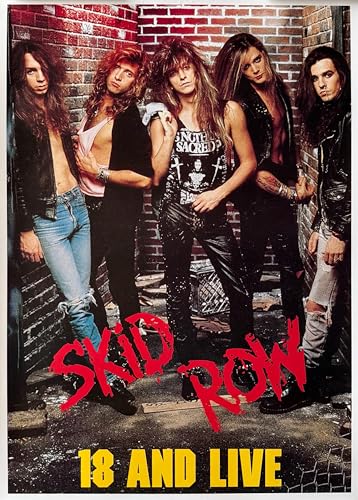 Skid Row poster 18 And Live affiche déco pour mur vide