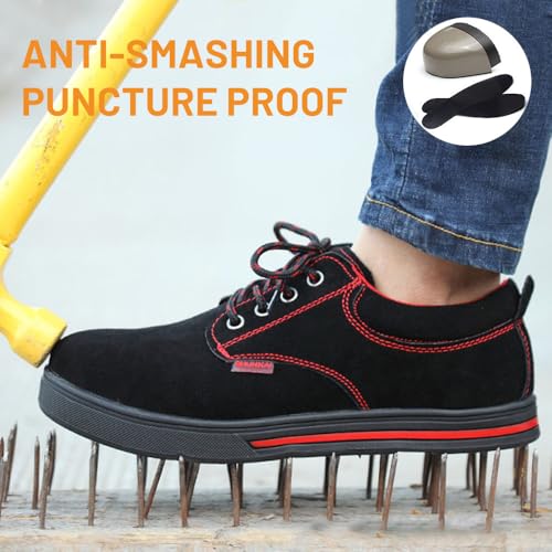 Rojeam Chef Shoes Men Lightweight Kitchen Shoes Women Work Shoes Waterproof Garden Hospital Restaurant Food Service Shoes, Black, 8 US