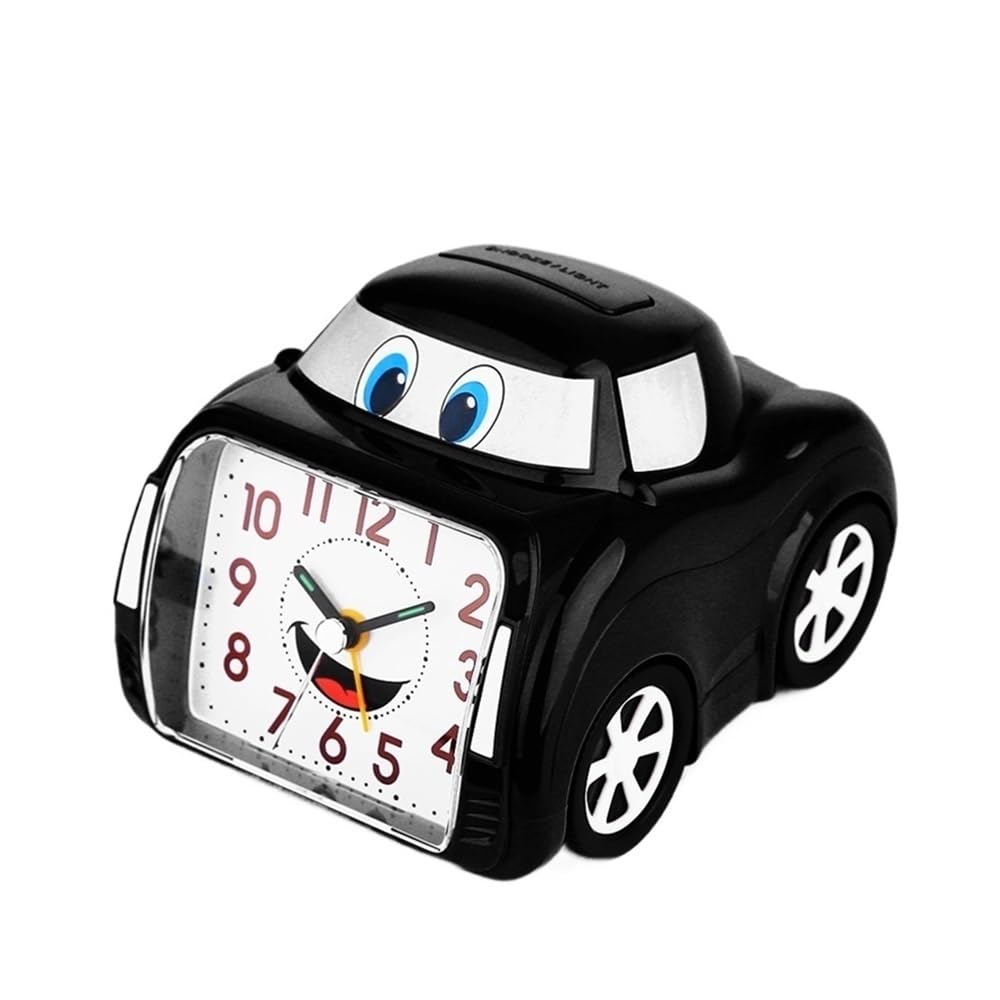 NIUHUAHUI Alarm Clock, Alarm Clock Silent Bedside Electronic Bedroom Luminous Creative Student Watch(Black)