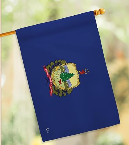 Miniatura 12 de Americana Home & Garden FK140546-BO Vermont Americana Stats Kit de banderas verticales decorativas, juego de casa y jardín con asta de bandera,