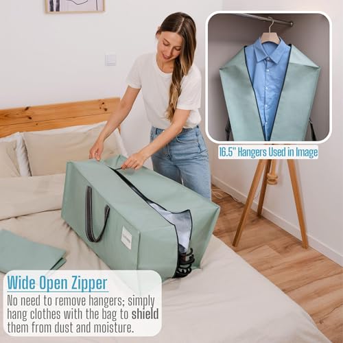 Image of VENO 4 Pack Heavy Duty Moving Bags with Backpack Straps, Zippers & Handles, Extra Large Packing Bags for College Dorm Essentials, Moving Supplies Alternative to Cardboard Moving Boxes