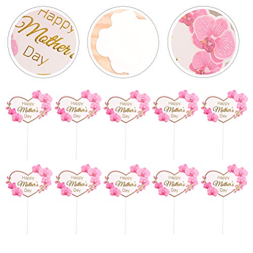 SOIMISS 20st Moederdag Cake Topper Paper Party Cake Insert DIY Cake Decor Pink - Image 7