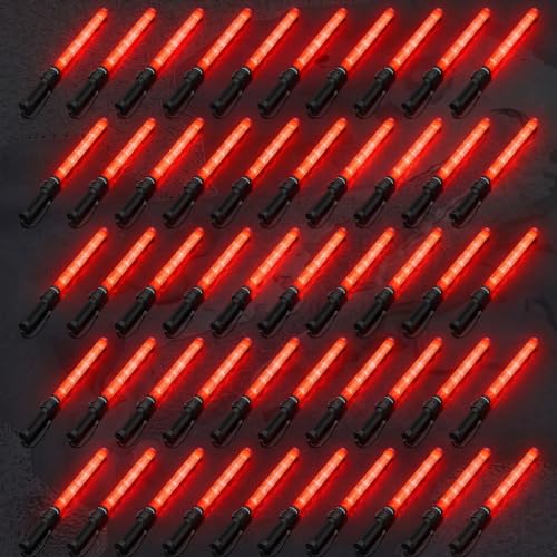 Image of E-riding 50 Pack 21 Inch Red Traffic Wand with 3 Flashing Modes