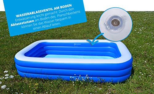 SportFit 600-28 XXL Familienpool Pool Riesenpool Kinder Aufstellpool - Planschbecken - Family Pool - 305x180x56 cm – Bild 3