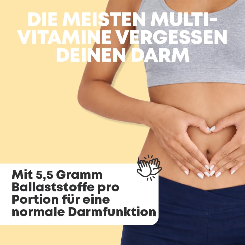 Multivitamin A-Z & Mikronährstoffe Trinkpulver (30 Portionen - Tropical Flavor) Daily Vitamins Pulver mit Vitamin A, C, D3, E, K2, B1, B2, B5, B6, B12, Magnesium, Immunsystem stärken