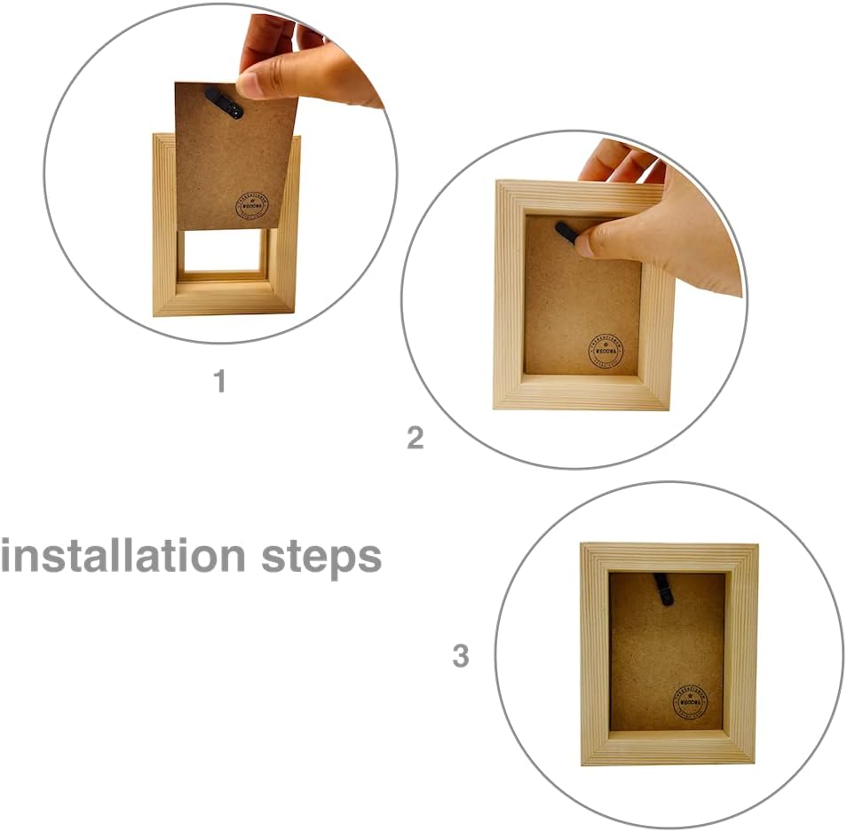 2.5x3.5 Picture Frames (2 Packs) - HD Glass, Solid Wood Edge, Perfect for Table Desk Top Standing - Image 5