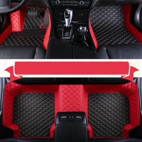 Custom Car Floor Mats Compatible with Mercedes-Benz A B C E G CL CLA CLK CLS ML EQA EQB EQC EQE EQS EQV GLA GLB GLC GLK GLS SLK SL SLC S R AMG GT Waterproof Car Mat (e-Black#Red)