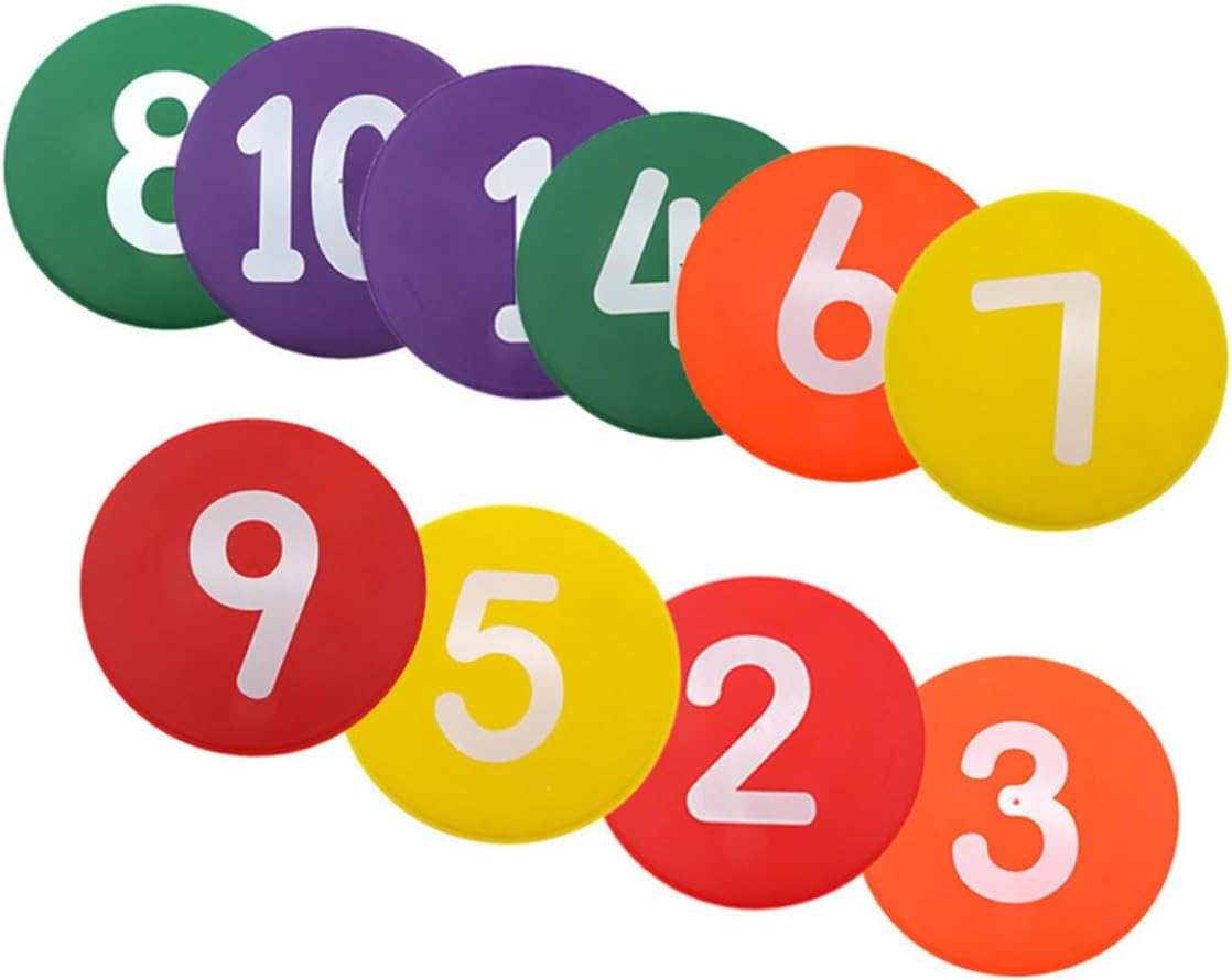 10pcs Soccer Training Marker Trays Football Training Signs for Drills and Exercises Random Colors for Agility and Flexibility