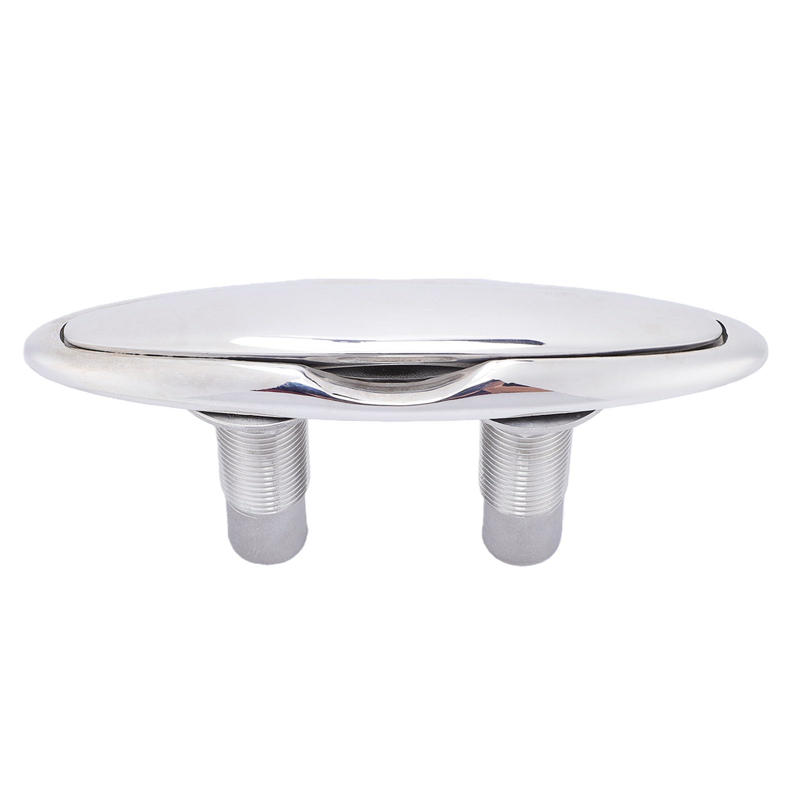 6-Zoll-Pull-Up-Klampe für Boote, bündig montierte, einziehbare Dock-Klampe aus Edelstahl mit Trägerplatte und Sicherungsmuttern. Hochglanzpolierte Pop-Up-Klampe aus 316 in