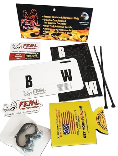 License Plate Kits (White or Black - Composite or Aluminum) Lette...