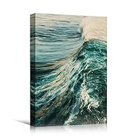 Canvas Wall Art Wind Wave Beach Beach Blue Coastal Cool Photography Relax/Calm - 12x18 inches
