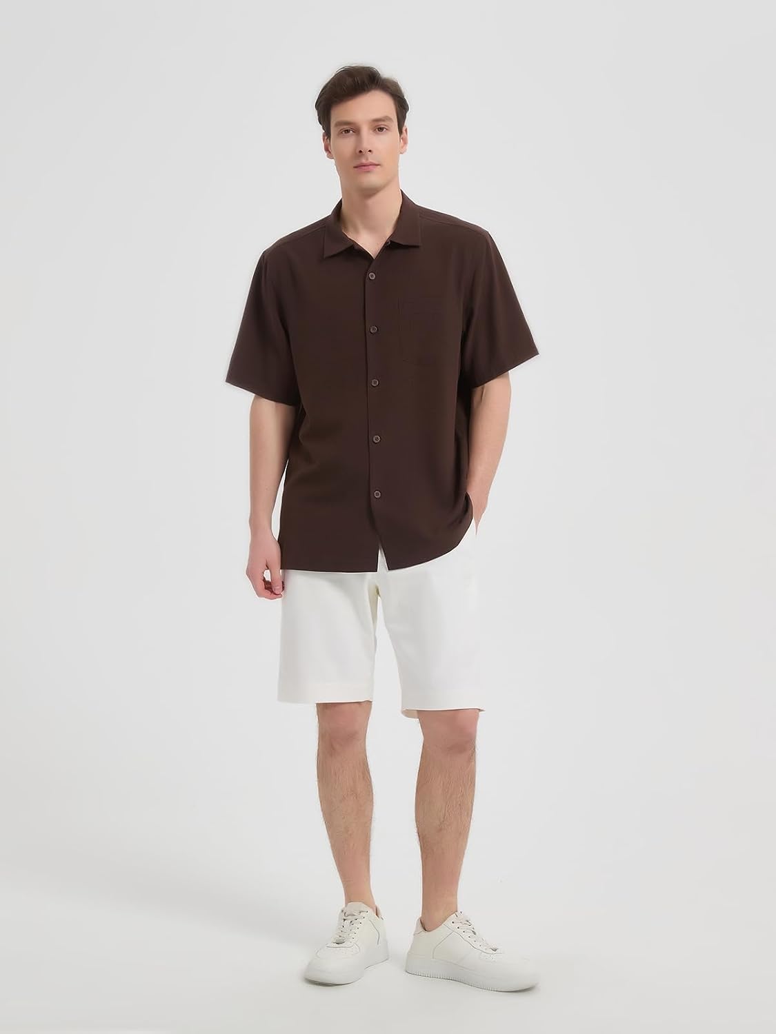 Men's Silk Button Down Shirts Short Sleeve Casual Tropical Holiday Hawaiian Shirts
