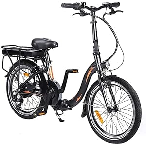 Elektrische vouwfiets, 20 inch, vouwfiets, e-bike, van aluminium, Quick-Fold-systeem, versnelling, opvouwbare fiets…