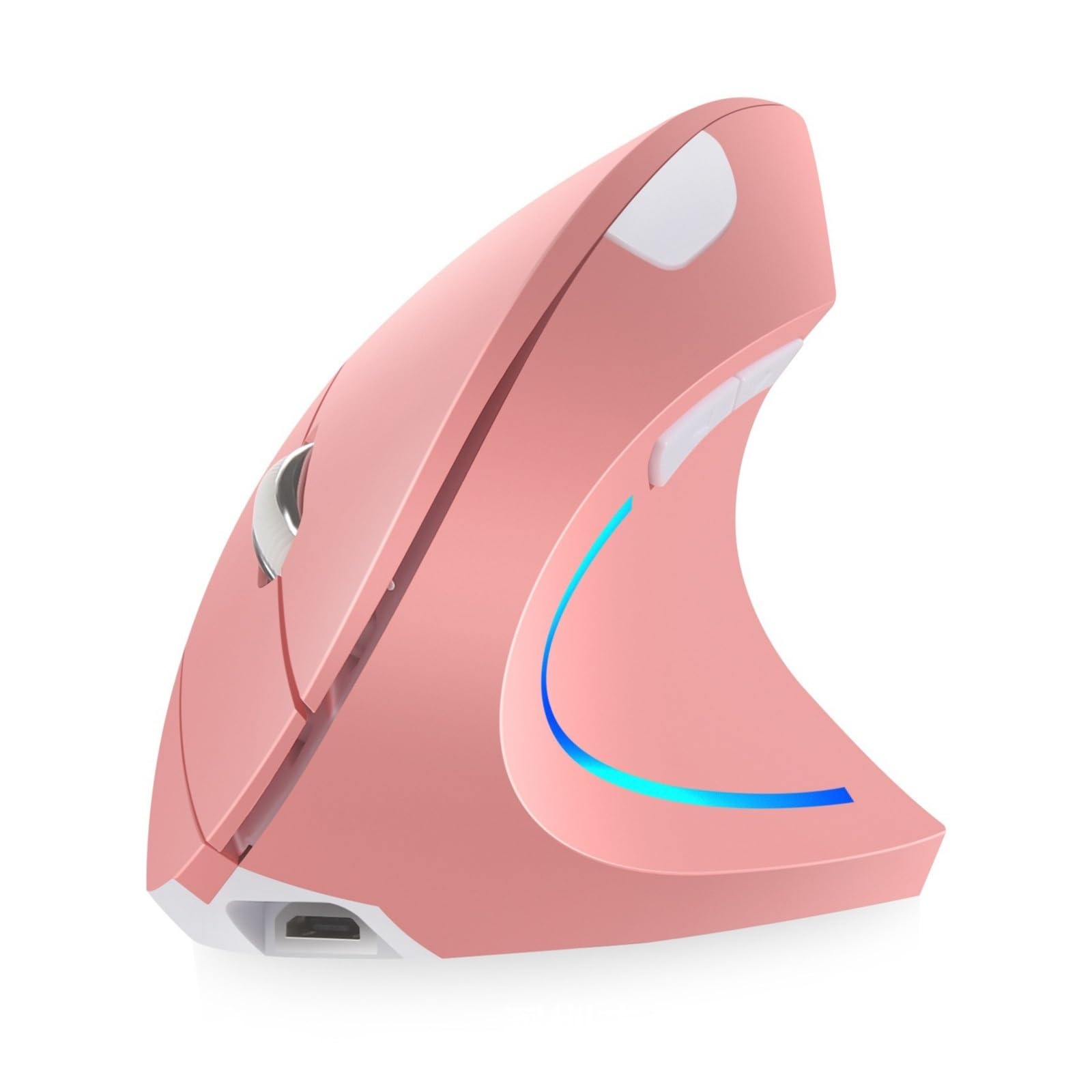 Ratón inalámbrico dual mode recargable y ratón vertical óptico de 4 DPI ajustable 6