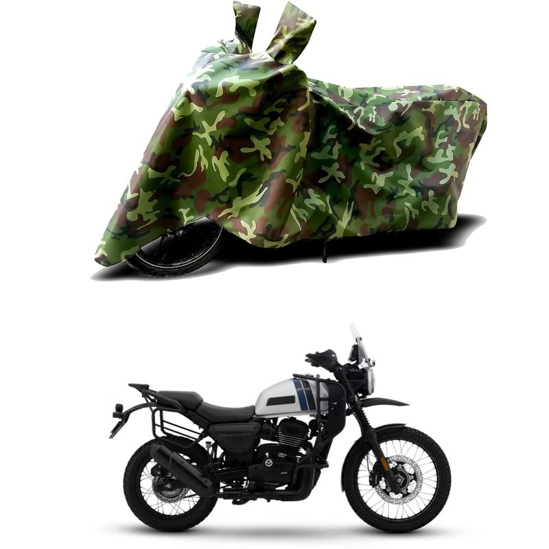 Image of 100% Water Resistant Full Bike Scooty Two Wheeler Body Cover Compatible for Yezdi Adventure /UV-Rays /Heat Protection /Birds Dropping /Scratchproof /Dust Proof /Waterproof /All Varients[Green MJ]