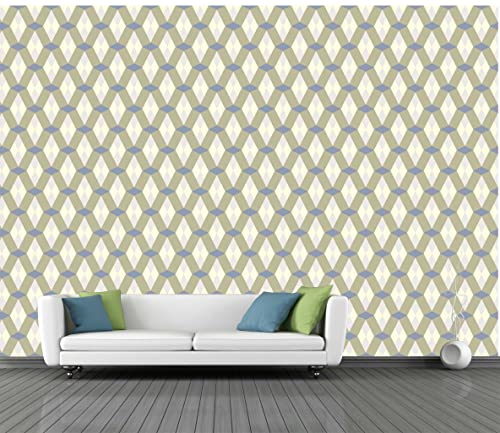 Image of CABANA HOMES Wall Stickers Geometrical DIY Wallpaper for Decals (45 x 125 cm, 2 Rolls) (12 sq. ft) Decorative Self Adhesive Bedroom, Living Room, Office, Green