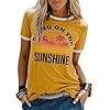 Nlife Bring On The Sunshine Graphic Long Sleeves Tees Blouses for Women Tops Sweaters for Women
