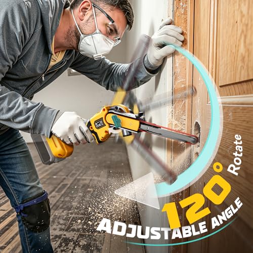 Image of Ecarke Cordless Belt Sander Compatible with Dewalt Battery (Tool Only) 120 adjustable 16 PCS Belts 40-120 Grit 1 /2 inchx18 inch 2100 FPM Brushless Detail Belt Sander for Metal Working, Wood, Plastic