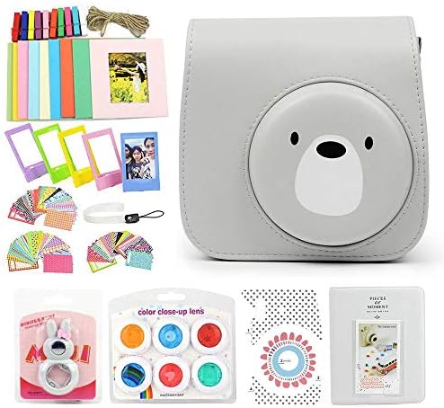 WOGOZAN Camera Accessories for Fujifilm Instax Mini 9/8 / 8+ Instant Camera Includes Fuji Case with Adjustable Strap, Photo Album, Selfie Len,Frame, Filters, Stickers & More