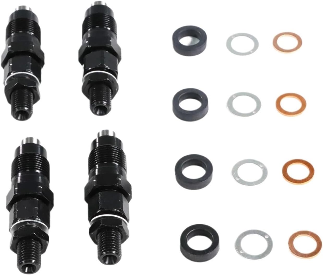 4-Piece Diesel Fuel Injector Kit | OEM 4D56/4D56T Replacement | Compatible With Mitsubishi Pajero, Triton, Delica 2.5L CRDi | Precision Fuel Delivery, Corrosion