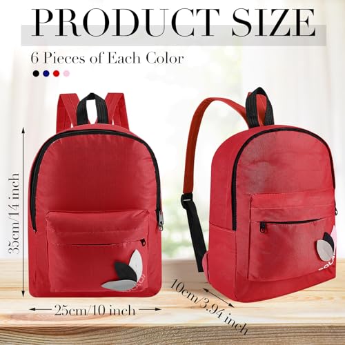 Amylove 24 Pcs Classic Backpacks Bulk 14 Inch Back Packs for Boys Girls Assorted Colors Backpack Unisex School Bag Bulk for Daypack (Vivid Color)2