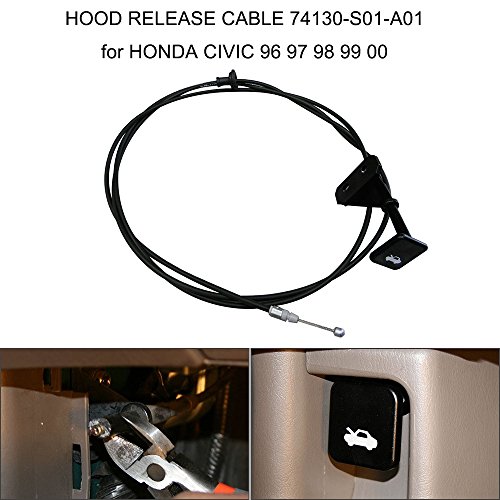 Sangmei CABO DE LIBERAÇÃO DO CAPUZ 74130-S01-A01 Compatível com Honda CIVIC 96 97 98 99 00 CV#
