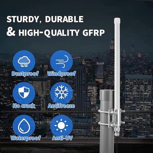 Antena LoRa 915 MHz omnidireccional 5 dBi módulo ESP32 placa OLED Meshtastic 7