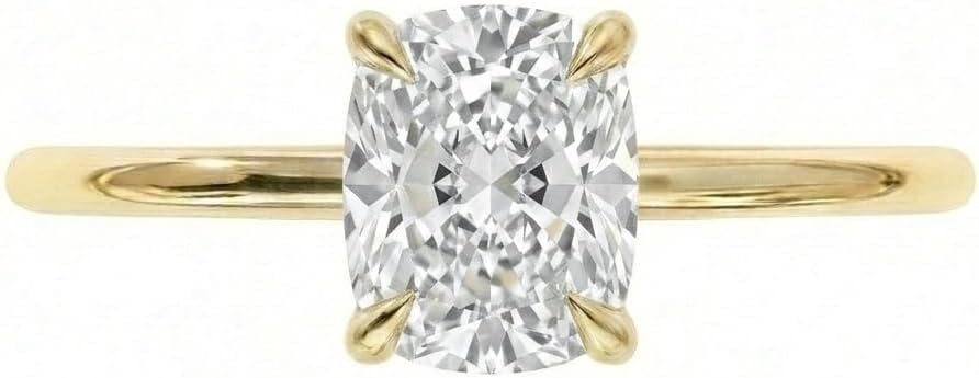 1.0 To 3.0 CT IGI Certified LAB Grown Diamond Ring 10K 14K 18K Solid Gold Solitaire Diamond Engagement Ring for Women D Color, VS1-VS2 Clarity
