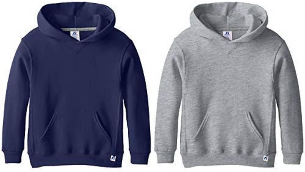 Russell Athletic Big Boys' Fleece Pullover Hood, Navy, X-Large with Big Boys' Fleece Pullover Hood, Oxford, X-Large