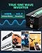 Mxmoonfree 5000W Pure Sine Wave Power Inverter 12V DC to 110V AC with Wireless Remote Control LCD Display 1 USB Port, 4 AC Outlets, 1 Terminal Blocks for RV Truck Cabin Off Grid
