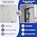 RTTWYYUU Shower Panel Tower System,Rain Shower Head Rainfall Waterfall Shower,Handheld High Pressure Rain Massage System(Black)