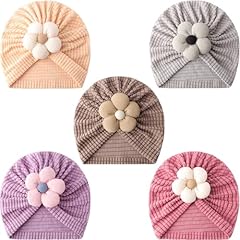 5 Pcs Flower Hats a/ 3-12 Months