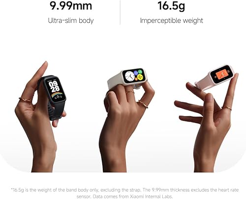 Miniatura 5 de XIAOMI Smart Band 9 Active Global Version Pantalla de 1.47 '' Modos de duración de la batería de 18 días Monitoreo de salud y fitness durante todo