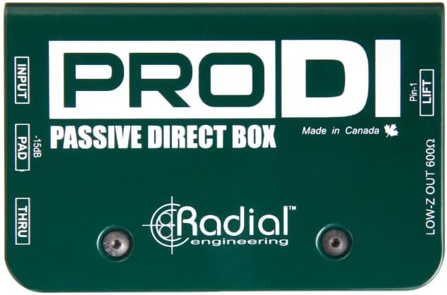 Radial Engineering ProDI Passive Instrument Direct Box Bundle w/Pig Hog Mic Cable and Liquid Audio Polishing Cloth