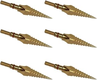 Pack of 5 Replacement New Gold Fangs Traditional Hunting Broadheads Arrow Tips for Compound Bow Crossbow